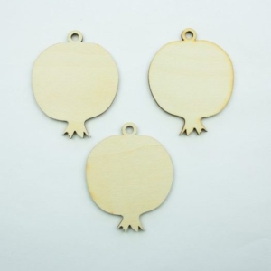 Ρόδια ξύλινα, 7×5,5cm, 3τεμ. LAS1213