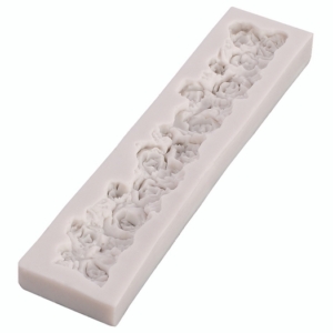 Καλούπι σιλικόνης, Γιρλάντα με τριαντάφυλλα, 17.8×4.3×1.2cm AF2115