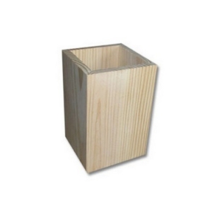 Μολυβοθήκη ξύλινη τετράγωνη 80x80x100 mm. G11755