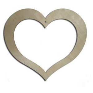 Διακοσμητική ξύλινη καρδιά 13,50cm. ZS213