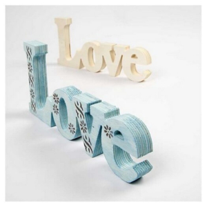 Διακοσμητικό ξύλινο 23×10 cm, Love. 57603