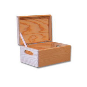 Μπαούλο ξύλινο 295x195x140mm με χερούλια. SD130