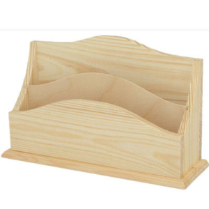 Γραμματοθήκη ξύλινη, 27x10x19cm. D420