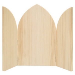 Εικόνα τρίφυλλη ξύλινη. D1876