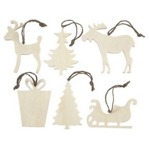 Χριστουγεννιάτικα Διακοσμητικά 7-9 cm, σετ 6τεμ. 564040