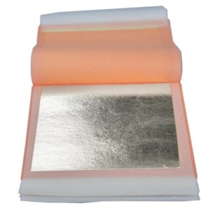 25 Φύλλα Καθαρό Ασήμι, 9,5Χ9,5 cm, Κoλλητό