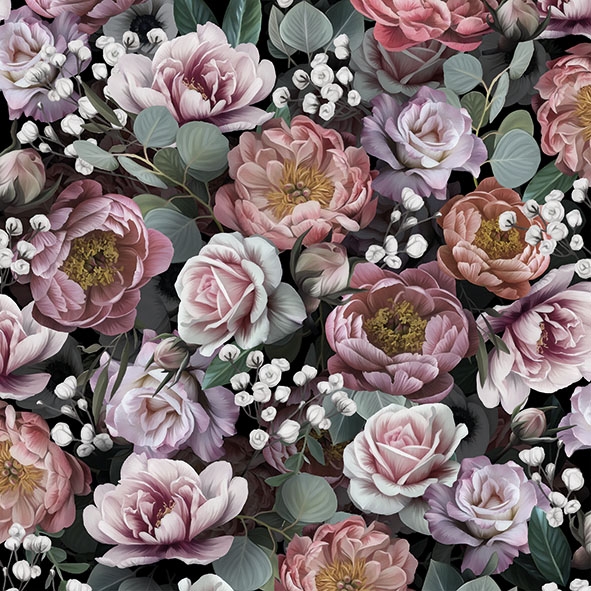 Χαρτοπετσέτα για decoupage, 1τεμ, Vintage Flowers Black 13313900 1 Χαρτοπετσέτα για decoupage, 1τεμ, Vintage Flowers Black 13313900