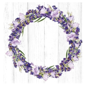 Χαρτοπετσέτα για Decoupage, Lavander wreath, 1τεμ. 344604