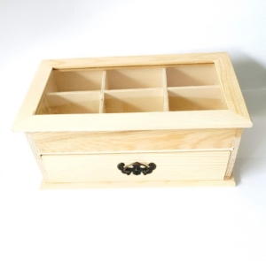 Μπιζουτιέρα ξύλινη με συρτάρι 23x13x10cm G15159