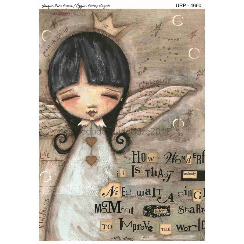 Ριζόχαρτο Rich, 29,5×41,5cm, Angel Girl UPR-4660 1 Ριζόχαρτο Rich, 29,5×41,5cm, Angel Girl UPR-4660