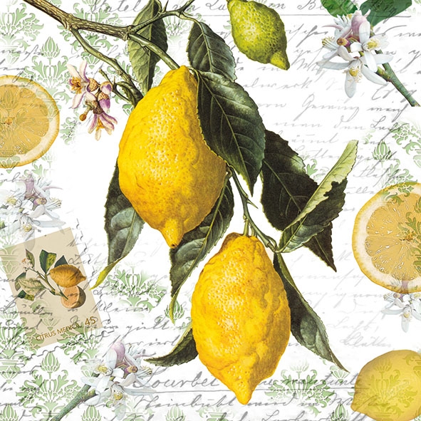 Χαρτοπετσέτα για decoupage, 1τεμ, Lemon, 13314990 1 Χαρτοπετσέτα για decoupage, 1τεμ, Lemon, 13314990
