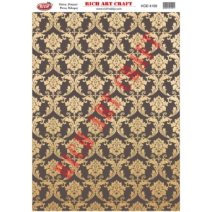 Ριζόχαρτο Rich, 29,5×41,5cm, Χρυσό μοτίβο UPR-8100