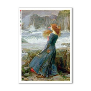 Ριζόχαρτο PaperD για Decoupage, Κοπέλα στη θάλασσα, 32x45cm, ARTWORK_0104