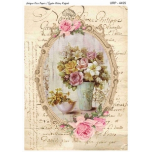 Ριζόχαρτο Rich, 29,5×41,5cm, Λουλούδια σε βάζο UPR-4495