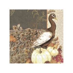 Χαρτοπετσέτα για decoupage, Κολοκύθες και παγώνι, 1 τεμ. L925730