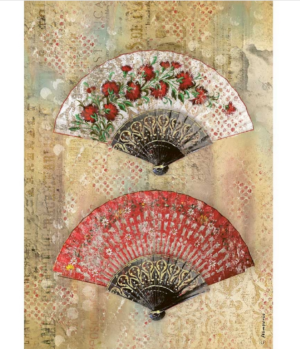 Ριζόχαρτο Stamperia Tele di Monica, 21x29cm, Abanicos DFSA4632