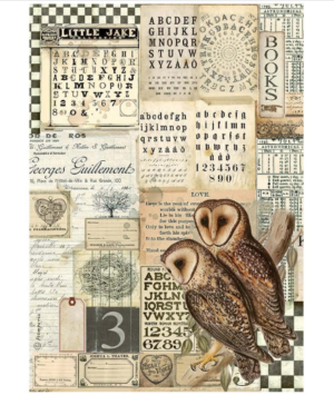 Ριζόχαρτο Stamperia 21x29cm, Alchemy, Owls DFSA4664