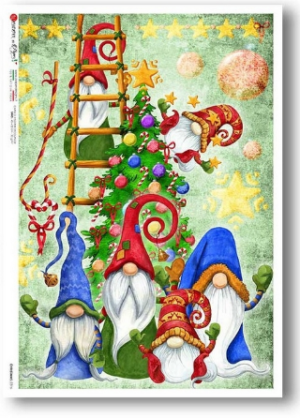 Ριζόχαρτο PaperD για Decoupage Ξωτικά Χριστουγέννων, 32x45cm CHRISTMAS-0316