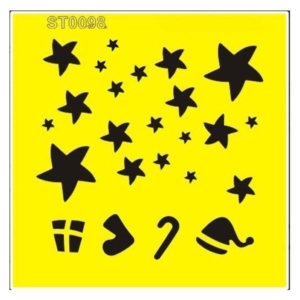 Στένσιλ πλαστικό "Χριστουγεννιάτικα σχέδια" 16x16εκ. (ST0098A)