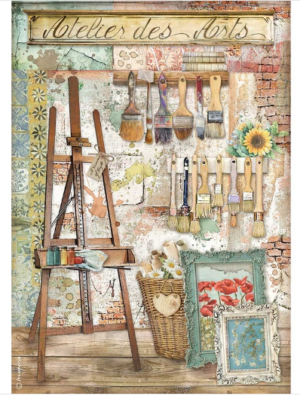 Ριζόχαρτο Stamperia 21x29cm, Atelier Atelier des Arts Easel DFSA4551
