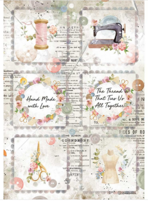 Ριζόχαρτο Stamperia 21x29cm, Threads, Mini cards DFSA4568