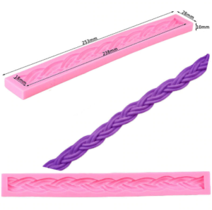 Καλούπι σιλικόνης, Πλεξίδα, 25,4×2,9x1cm AF1074