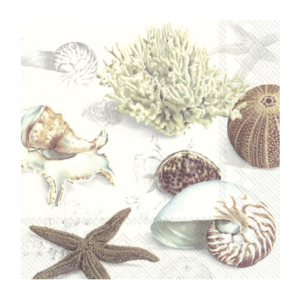 Χαρτοπετσέτα για decoupage, Clams at the beach, 1 τεμ. L863560