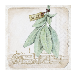 Χαρτοπετσέτα για decoupage, Φασκόμηλο, 1 τεμ. L946060