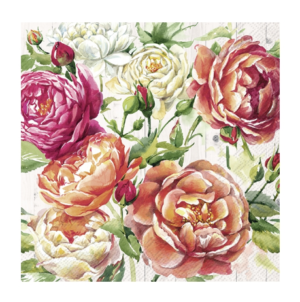 Χαρτοπετσέτα για decoupage, Apricot rose, 1 τεμ. L958560 (Διάσταση 25x25cm)