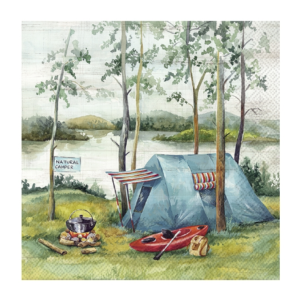 Χαρτοπετσέτα για decoupage, Κάμπινγκ στο ποτάμι, 1 τεμ. L961000
