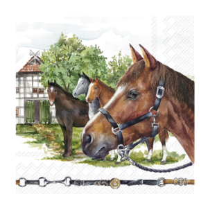 Χαρτοπετσέτα για decoupage, Άλογα, 1 τεμ. L963400