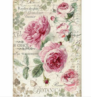 Ριζόχαρτο Stamperia 21x29cm A4, Botanic English Roses DFSA4358