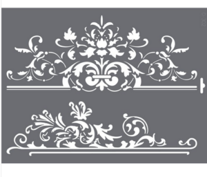 Στένσιλ, Double Royal Crest, 30x40cm D-302