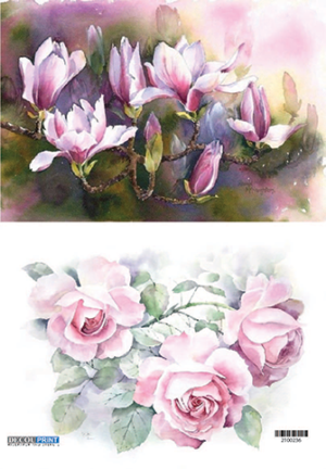 Ριζόχαρτο για Decoupage, Λουλούδια