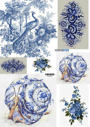 Ριζόχαρτο για Decoupage, Λουλούδια