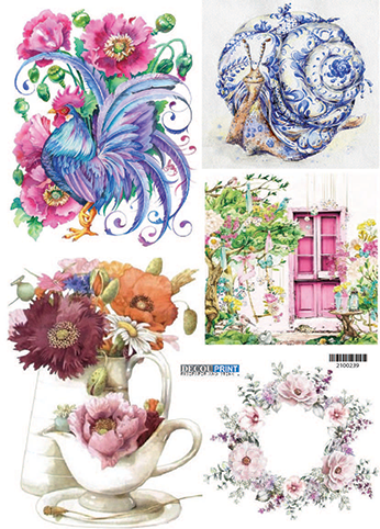 Ριζόχαρτο για Decoupage, Λουλούδια 1 Ριζόχαρτο για Decoupage, Λουλούδια