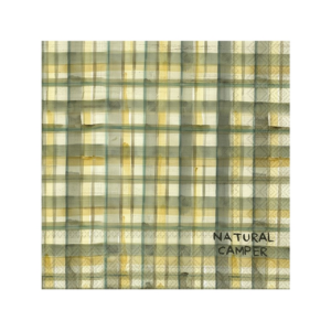 Χαρτοπετσέτα για decoupage, Πράσινο καρό, 1 τεμ. L960920