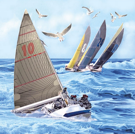 Χαρτοπετσέτα για decoupage, 1τεμ, Sailboats 13315095 1 Χαρτοπετσέτα για decoupage, 1τεμ, Sailboats 13315095