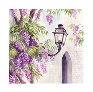 Χαρτοπετσέτα για Decoupage, Φανάρι και βιστερία, 1τεμ. 344622