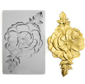 Καλούπι σιλικόνης, Μεγάλο τριαντάφυλλο με φύλλα ZJ1196-200