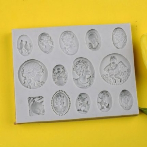 Καλούπι σιλικόνης, Μενταγιόν cameo, 10.9×8.6cm ZJ1511-110