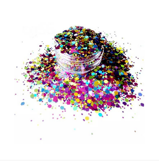 Χρυσόσκονη Chunky Glitter 40ml, Πολύχρωμη CG56 1 Χρυσόσκονη Chunky Glitter 40ml, Πολύχρωμη CG56