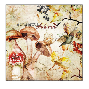 Χαρτοπετσέτα για decoupage, 1τεμ, Υπέροχο φθινόπωρο-Μανιτάρια 13316725