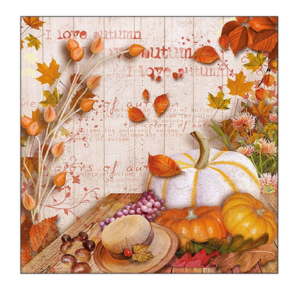 Χαρτοπετσέτα για decoupage, 1τεμ, Φθινόπωρο με κολοκύθες 13316835