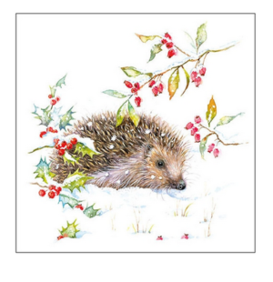 Χαρτοπετσέτα για decoupage, 1τεμ, Χριστουγεννιάτικος σκαντζόχοιρος 33316595