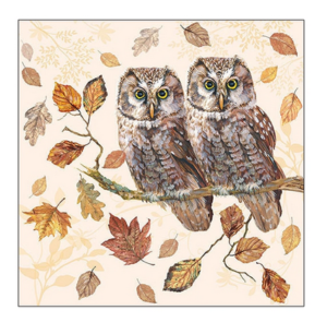 Χαρτοπετσέτα για decoupage, 1τεμ, Ζευγάρι κουκουβάγιες 13315460