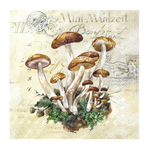 Χαρτοπετσέτα για decoupage, Μανιτάρια, 1 τεμ. L968560