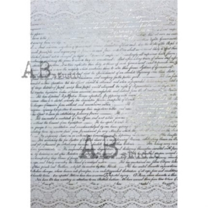 Ριζόχαρτο με χρύσωμα AB Studio, 21x29cm, Καλλιγραφία, AB0008z