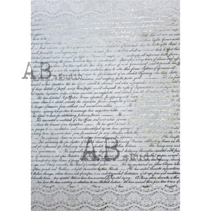 Ριζόχαρτο με χρύσωμα AB Studio, 21x29cm, Καλλιγραφία, AB0008z 1 Ριζόχαρτο με χρύσωμα AB Studio, 21x29cm, Καλλιγραφία, AB0008z