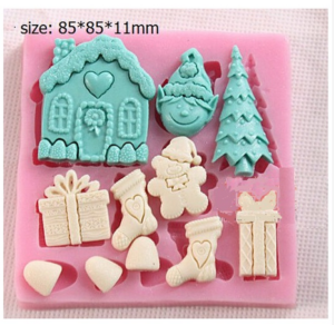 Καλούπι σιλικόνης, Christmas 80x80mm AF216